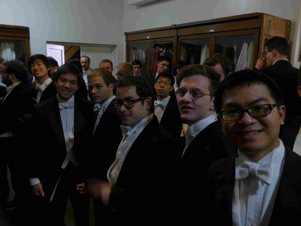 After a dinner break, we all got into tuxes